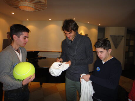 Private Autogrammstunde mit Roger Federer